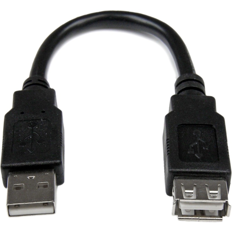 6in USB 2.0 Ext Adapter Cable A to A M/F