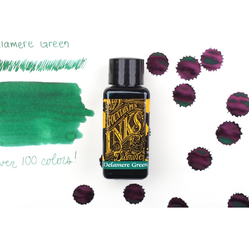 Diamine Fountain Pen Ink – Delamere Green – 30mL