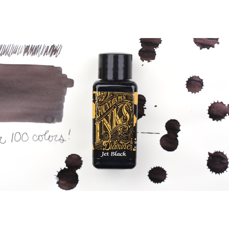 Diamine Fountain Pen Ink – Jet Black – 30mL