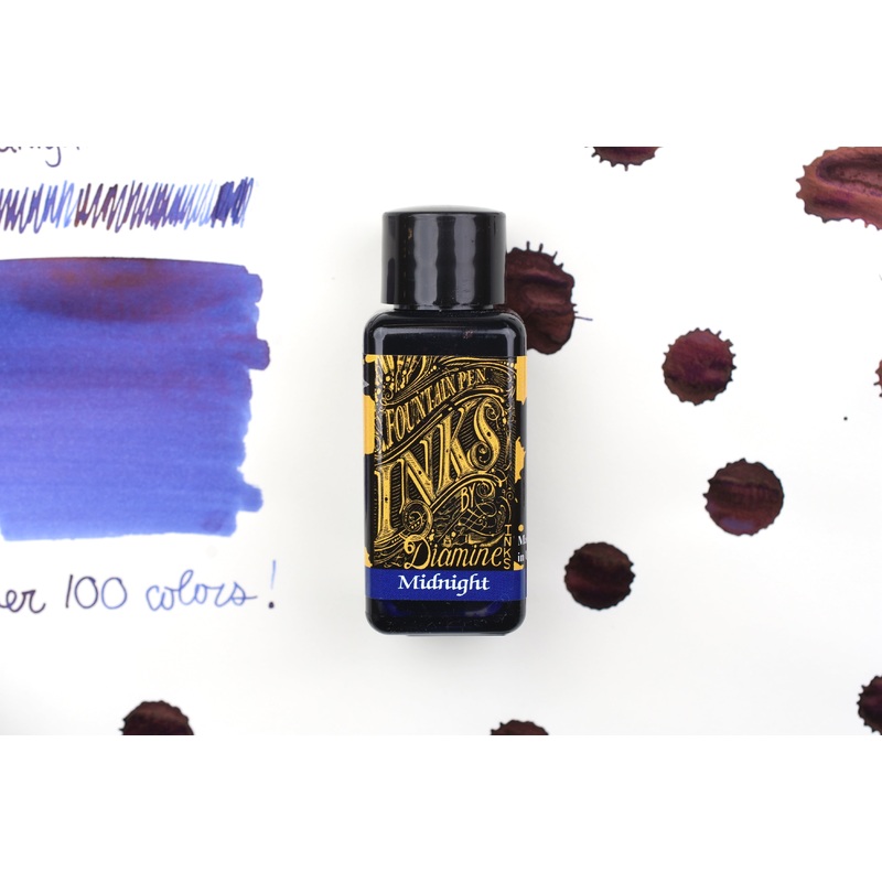 Diamine Fountain Pen Ink – Midnight – 30mL