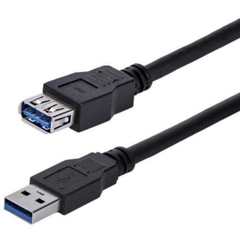 1m Black USB 3.0 Extension Cable M/F