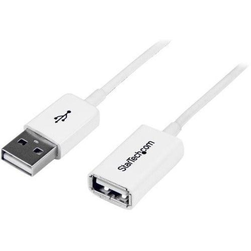 1m White USB 2.0 Extension Cable – M/F