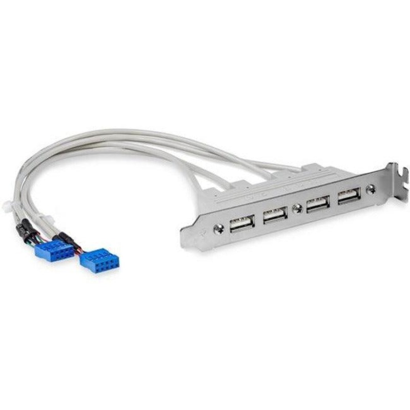 4 Port USB A Female Slot Plate Adapter