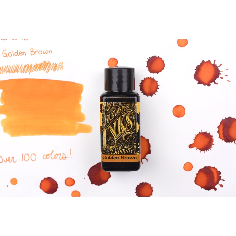 Diamine Fountain Pen Ink – Golden Brown – 30mL
