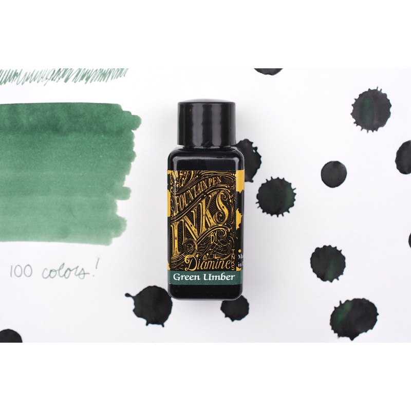 Diamine Fountain Pen Ink – Green Umber – 30mL