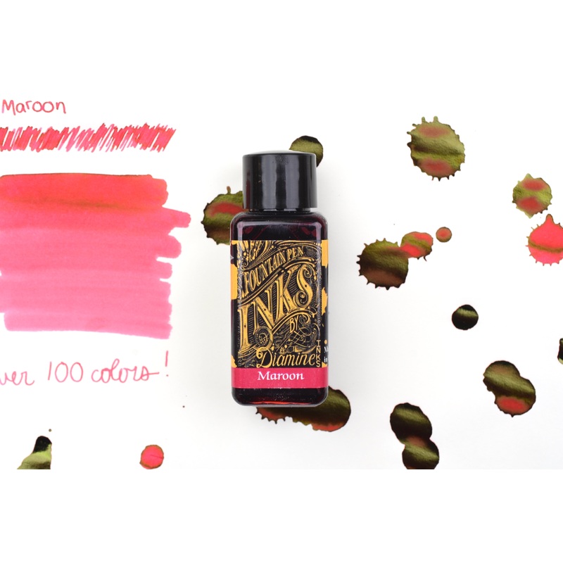 Diamine Fountain Pen Ink – Maroon – 30mL