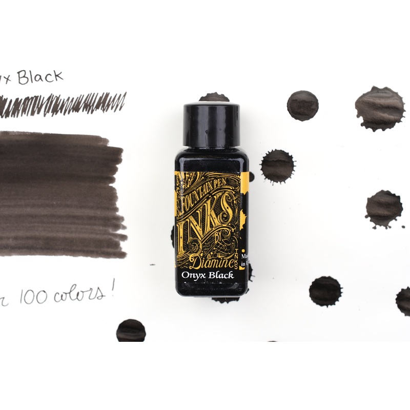 Diamine Fountain Pen Ink – Onyx Black – 30mL