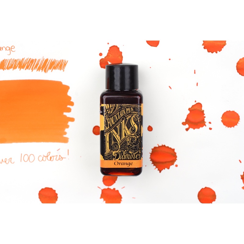 Diamine Fountain Pen Ink – Orange – 30mL