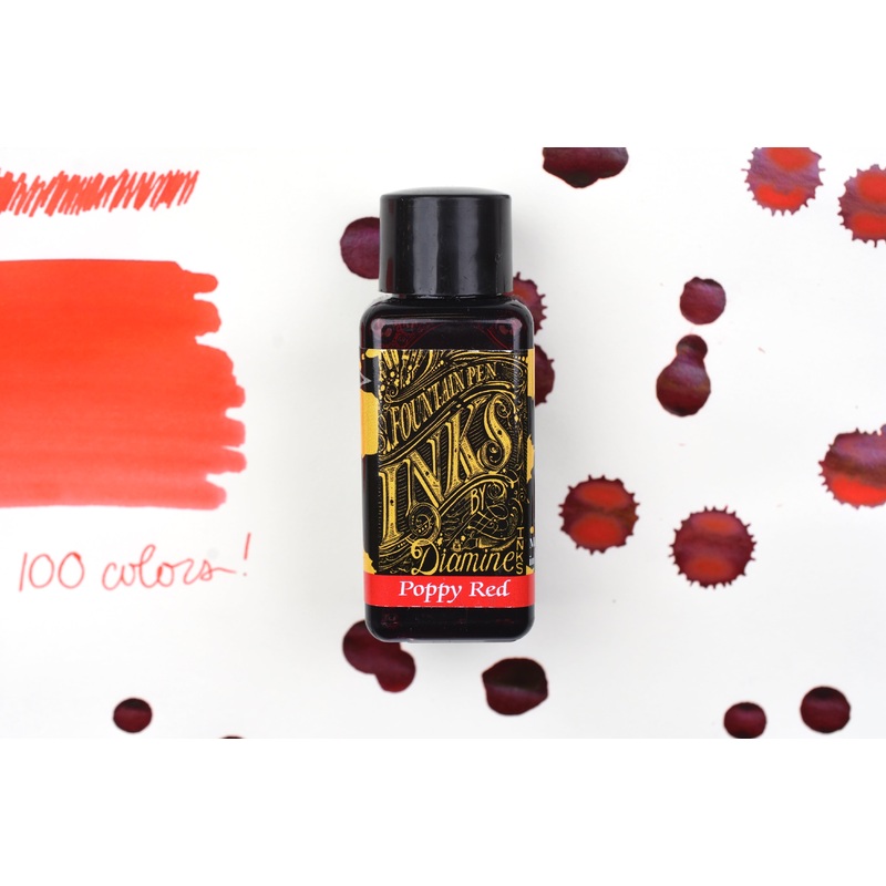 Diamine Fountain Pen Ink – Poppy Red – 30mL