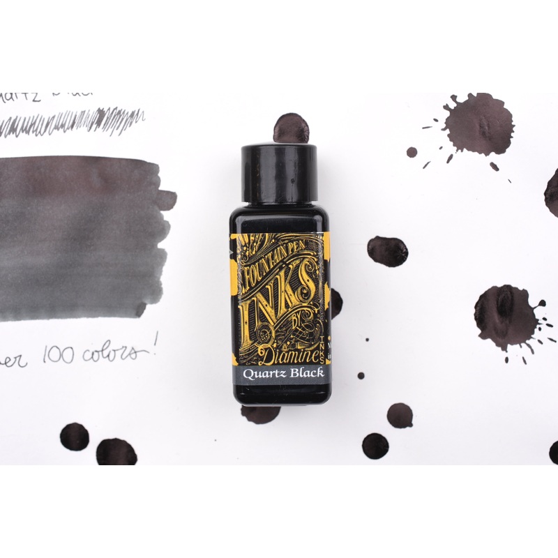 Diamine Fountain Pen Ink – Quartz Black – 30mL