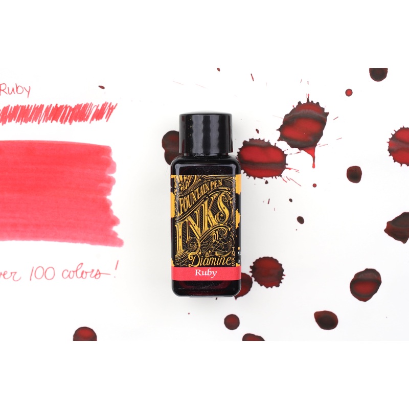 Diamine Fountain Pen Ink – Ruby – 30mL