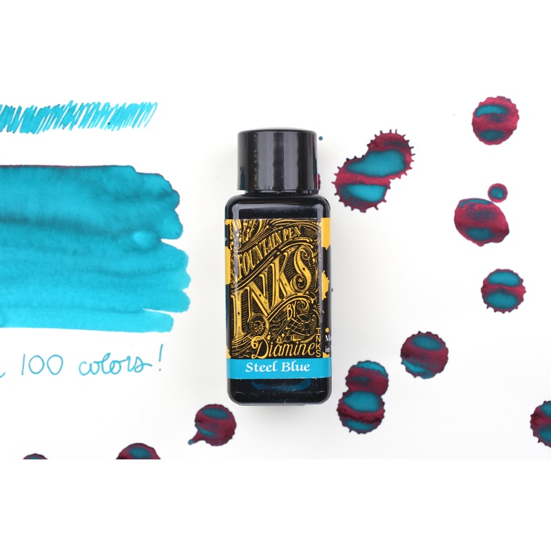 Diamine Fountain Pen Ink – Steel Blue – 30mL