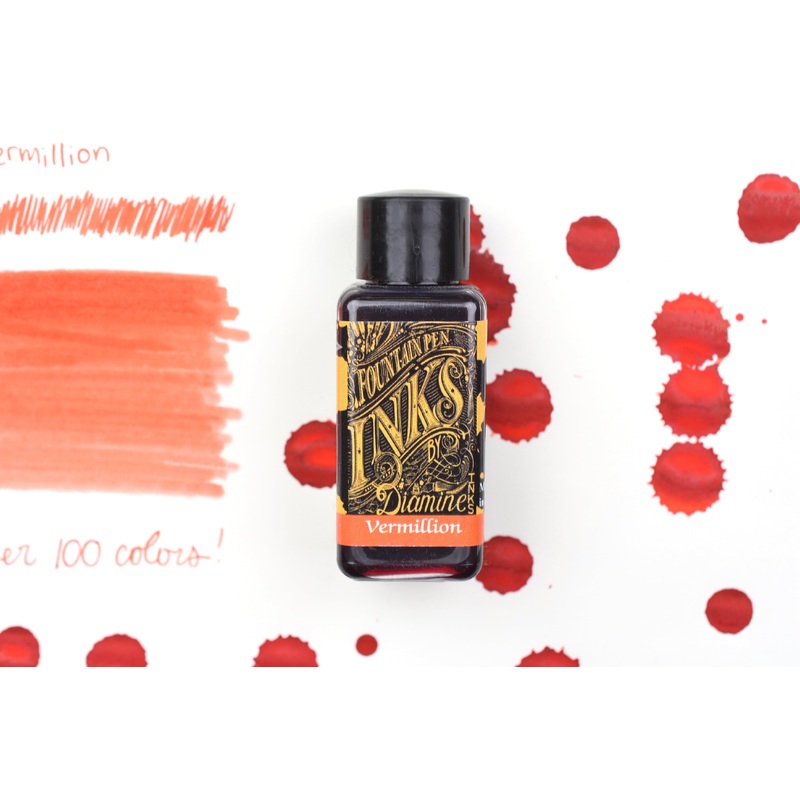 Diamine Fountain Pen Ink – Vermillion – 30mL