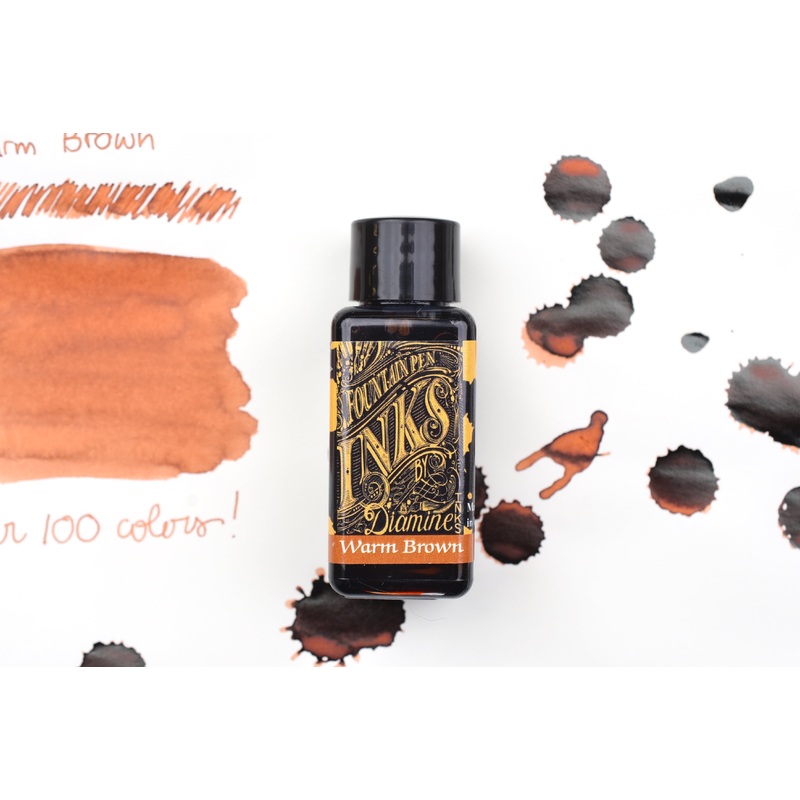 Diamine Fountain Pen Ink – Warm Brown – 30mL