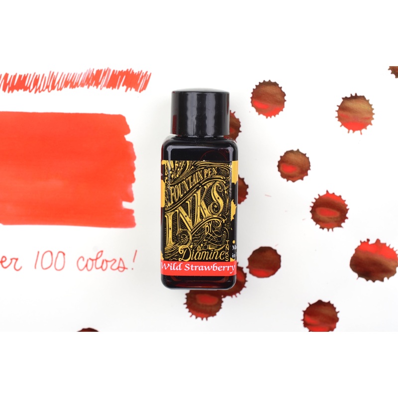 Diamine Fountain Pen Ink – Wild Strawberry – 30mL