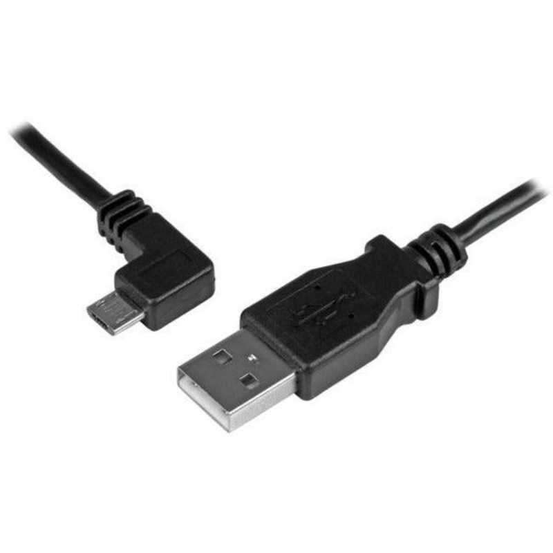 0.5m Left Angle Micro USB Cable – 24AWG