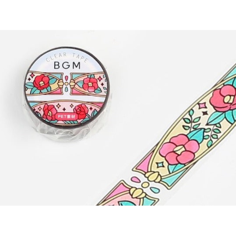 BGM Clear Tape – Stained Glass Rose