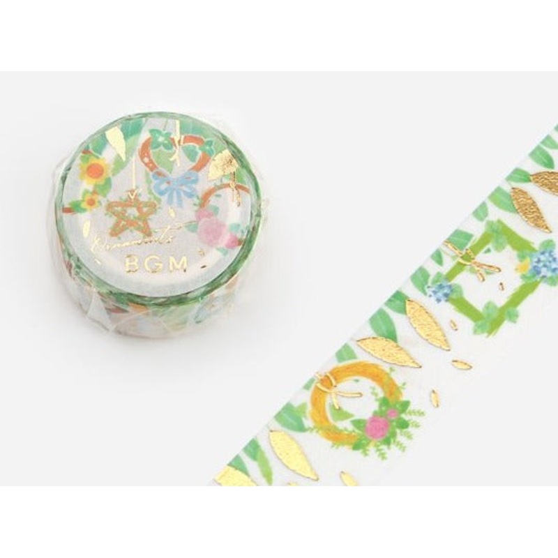BGM Washi Tape – Flower Wreath Ornaments