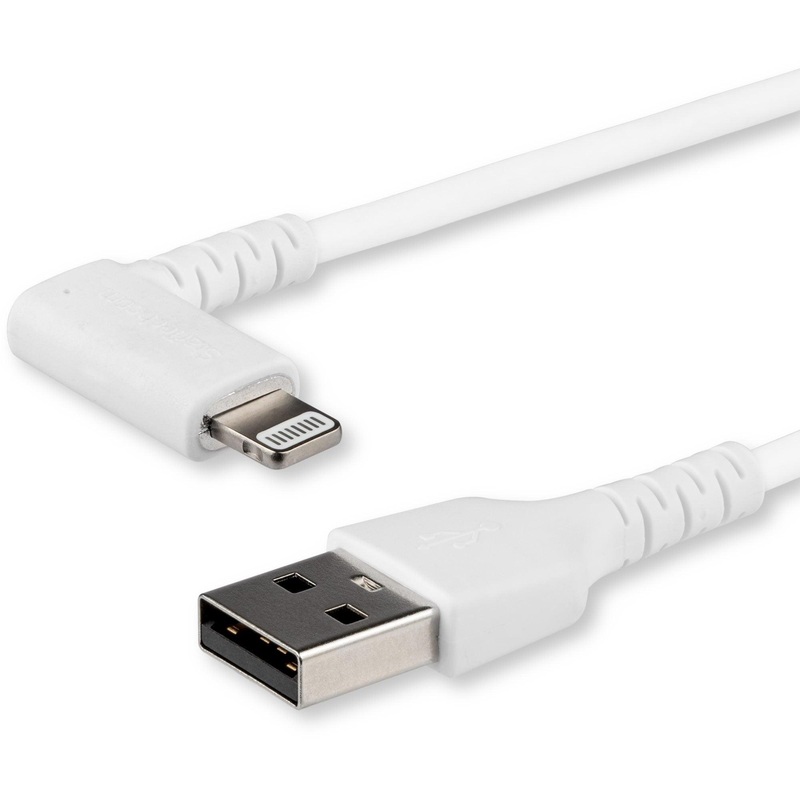 Cable – White Angled Lightning to USB 2m