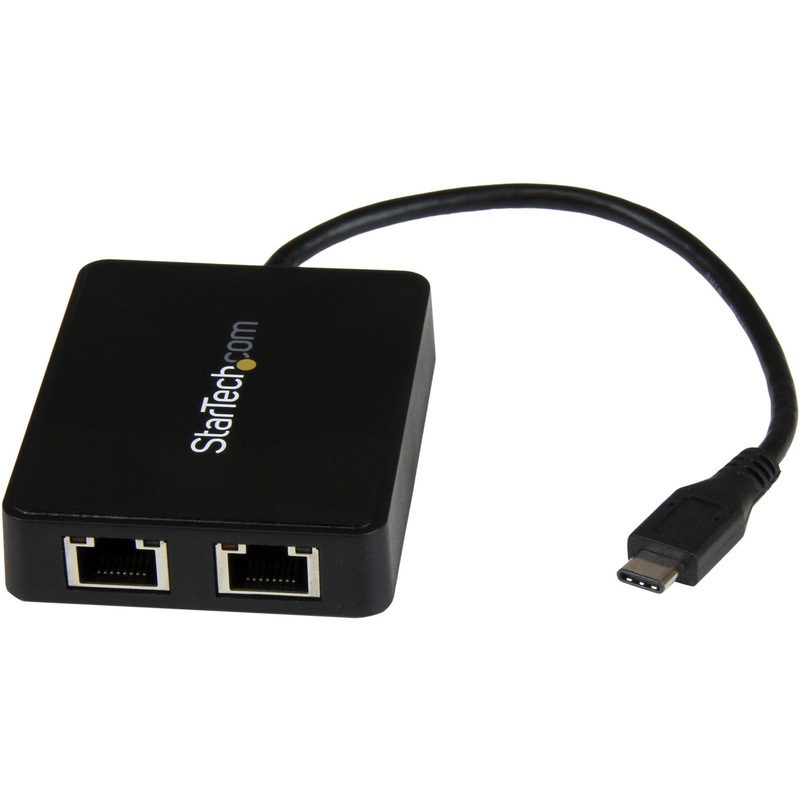 DUAL USB-C TO GBE ADAPTER W/ USB PORT
