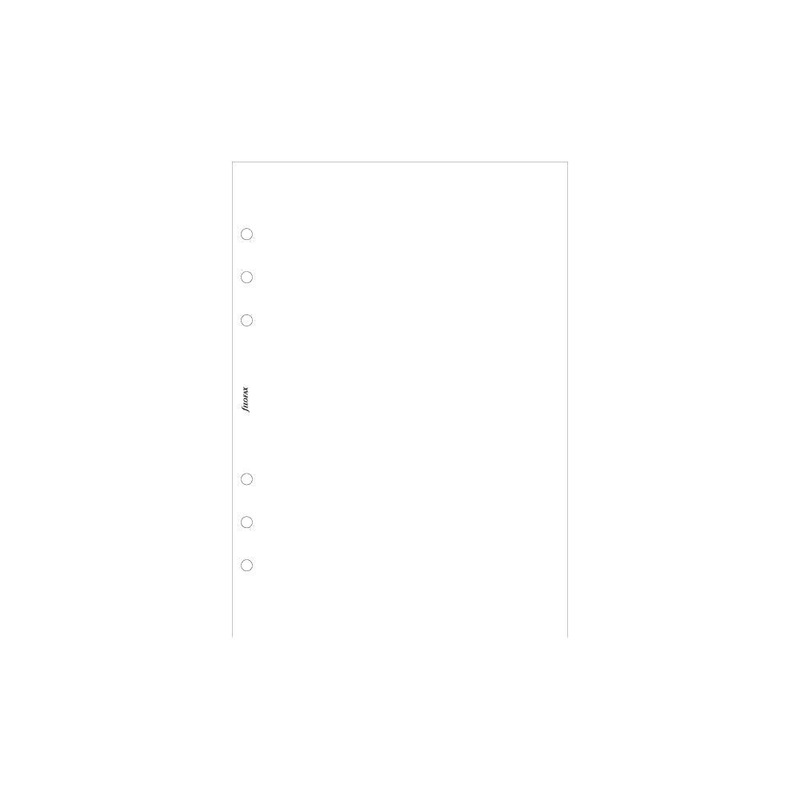 Filofax A5 White Plain Notepaper Refill