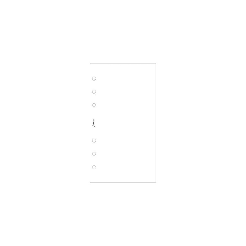 Filofax Personal White Plain Notepaper Refill Value Pack 100 Sheets