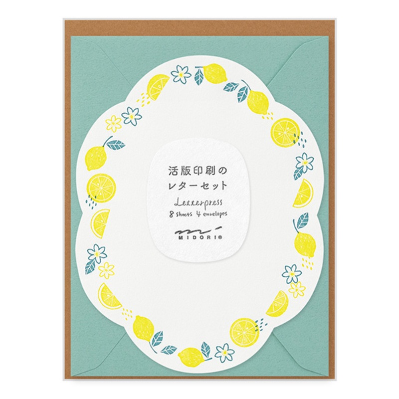 Letterpress Die-Cut Letter Set – Lemon