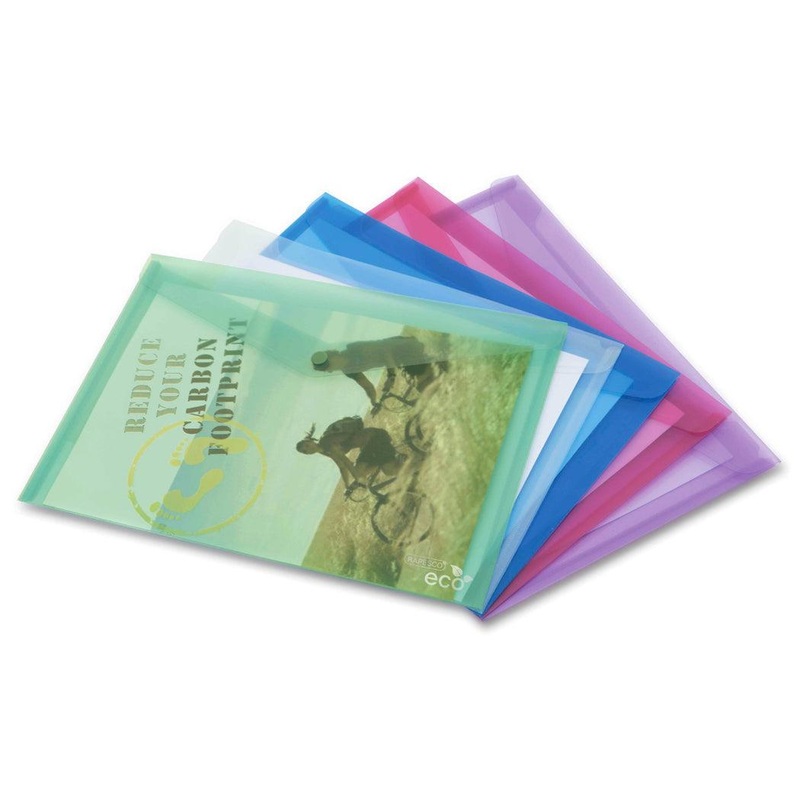 Rapesco ECO Popper Wallet A3 Assorted Pack 5