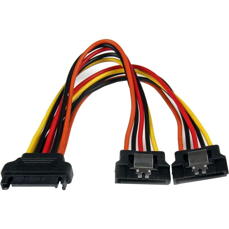 6in Latching SATA Power Y Splitter Cable