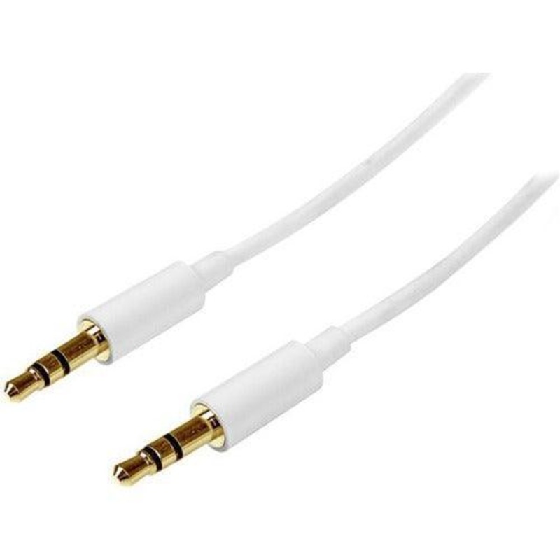 3m White Slim 3.5mm Stereo Audio Cable