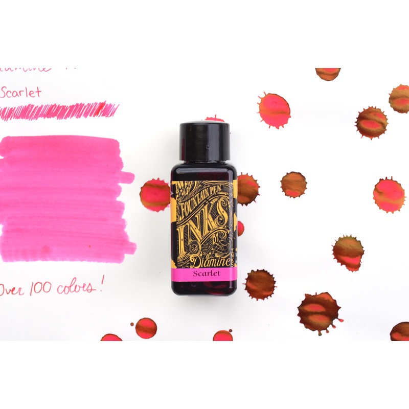Diamine Fountain Pen Ink – Scarlet – 30mL