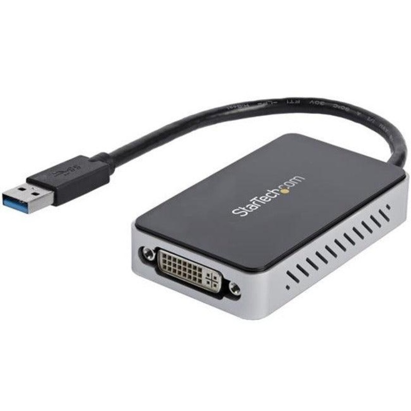 USB 3 to DVI Adapter with 1-Port USB Hub