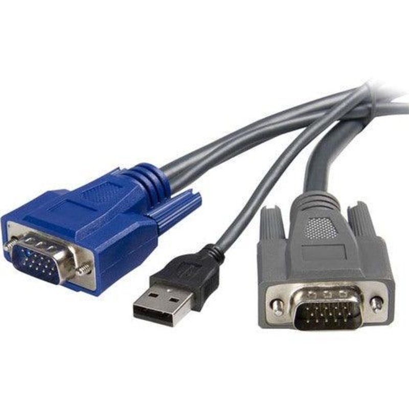 1.5m Ultra-Thin USB VGA 2-in-1 KVM Cable