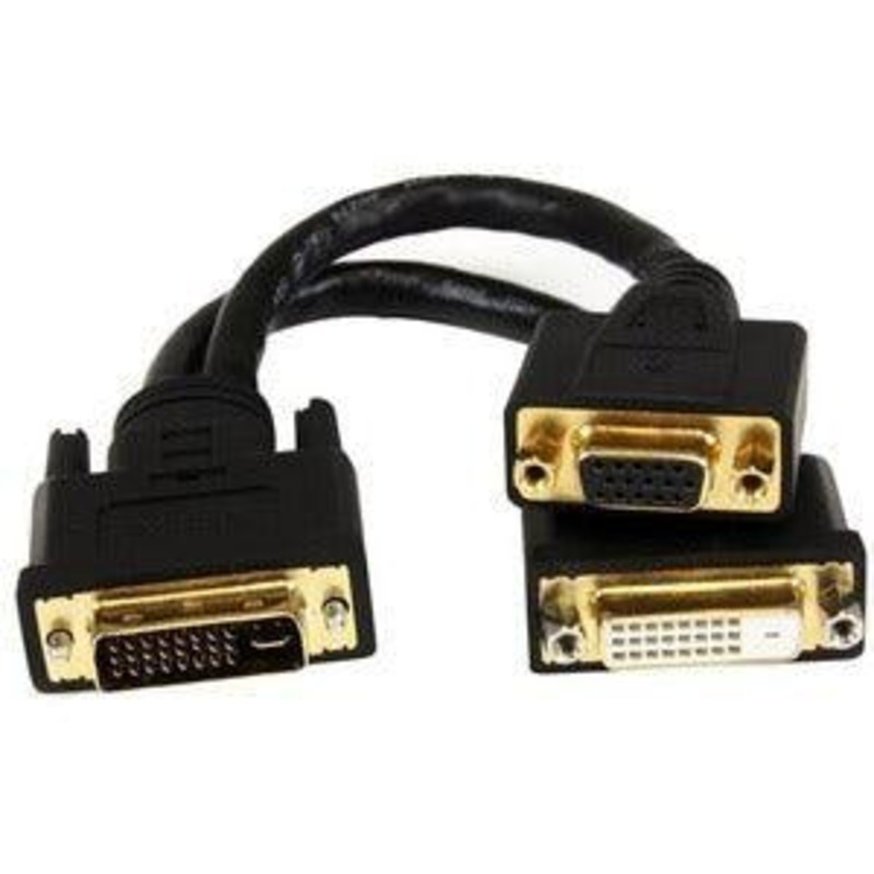 8in DVI-I to DVI-D & VGA Wyse Y-Cable