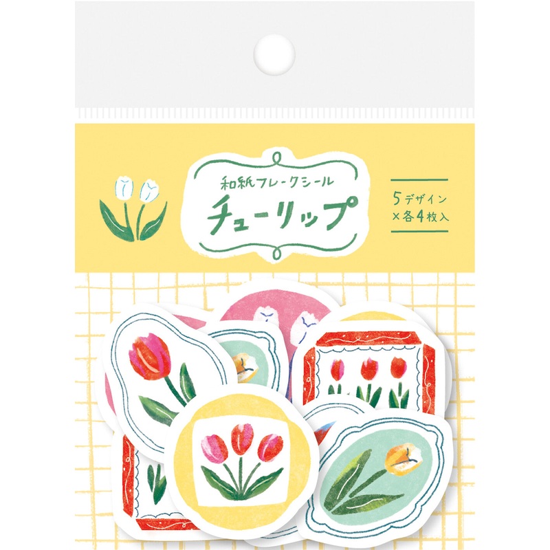 Furukawa Paper “Pochitto” Flake Sticker – Tulip