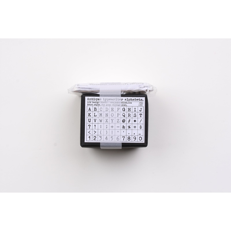 LCN DIY Mini Rubber Stamp Set – Antique Typewriter Alphabets (Limited Edition)