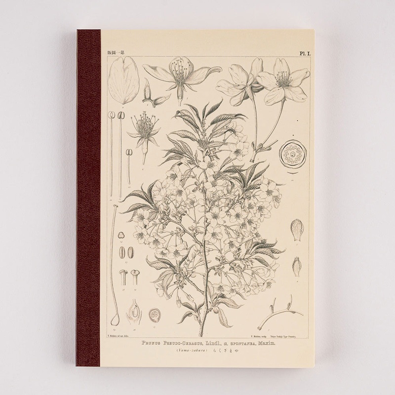 Hobonichi Plain Notebook – Yamazakura by Tomitaro Makino – A5