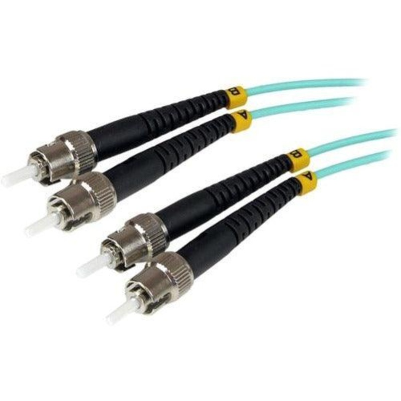 1m 10 Gb Aqua MM Fiber Patch Cable ST/ST