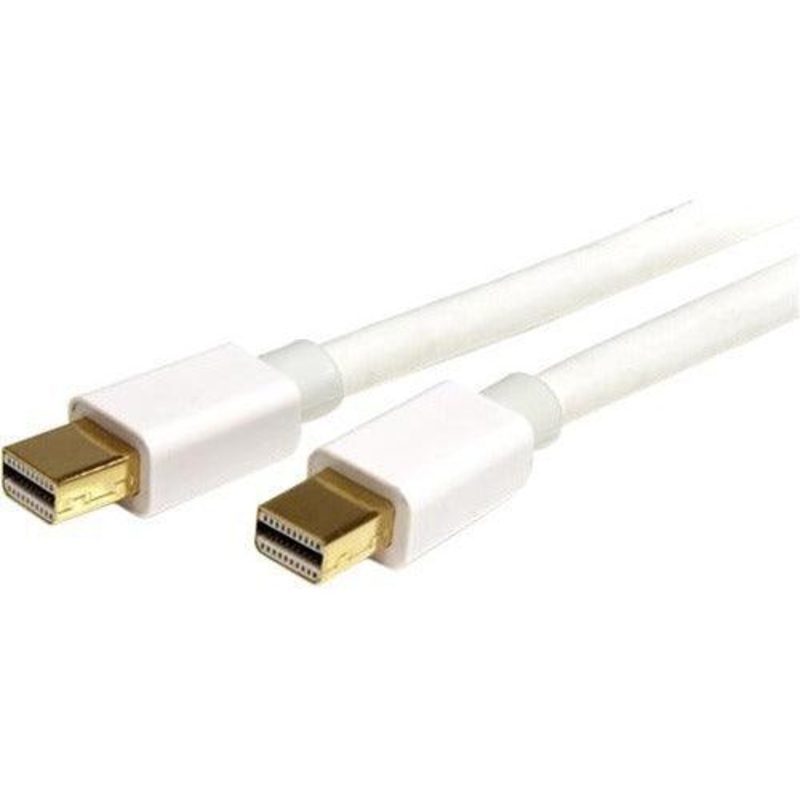 2m 6 ft White Mini DisplayPort Cable M/M