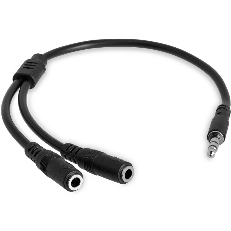 Slim Stereo Y Cable 3.5 to 2x 3.5mm