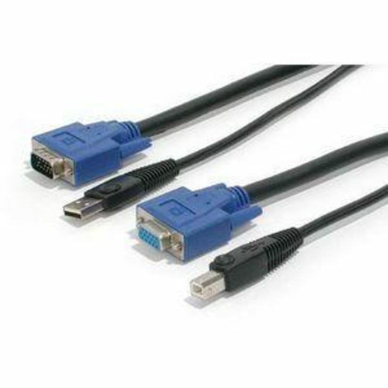 15 ft 2-in-1 Universal USB KVM Cable