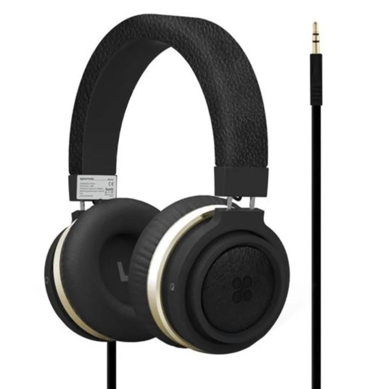 Promate Boom Over-Ear Ergonomic Wired Headphones – Black