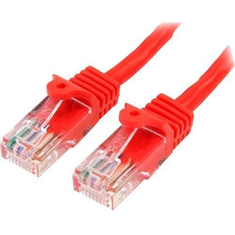 1mRedSnaglessUTPCat5ePatchCable