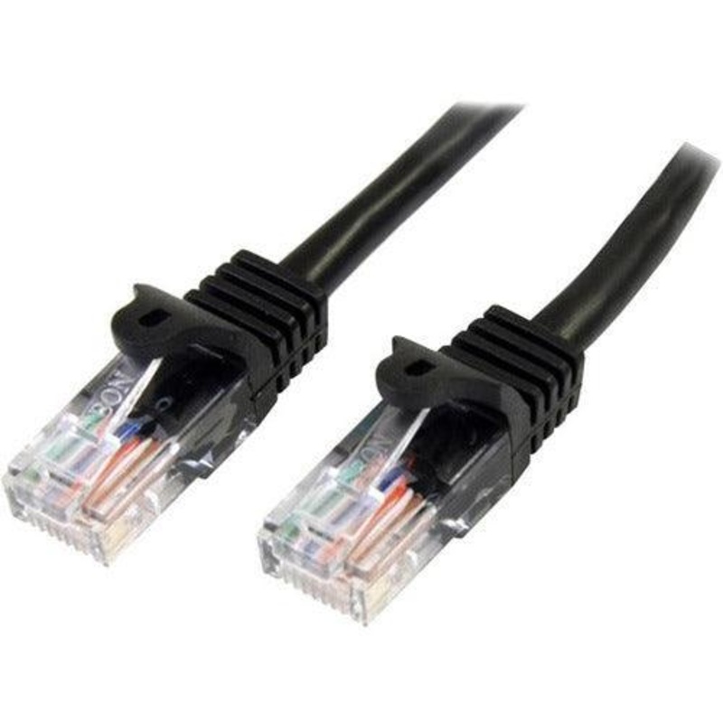2m Black Snagless UTP Cat5e Patch Cable.