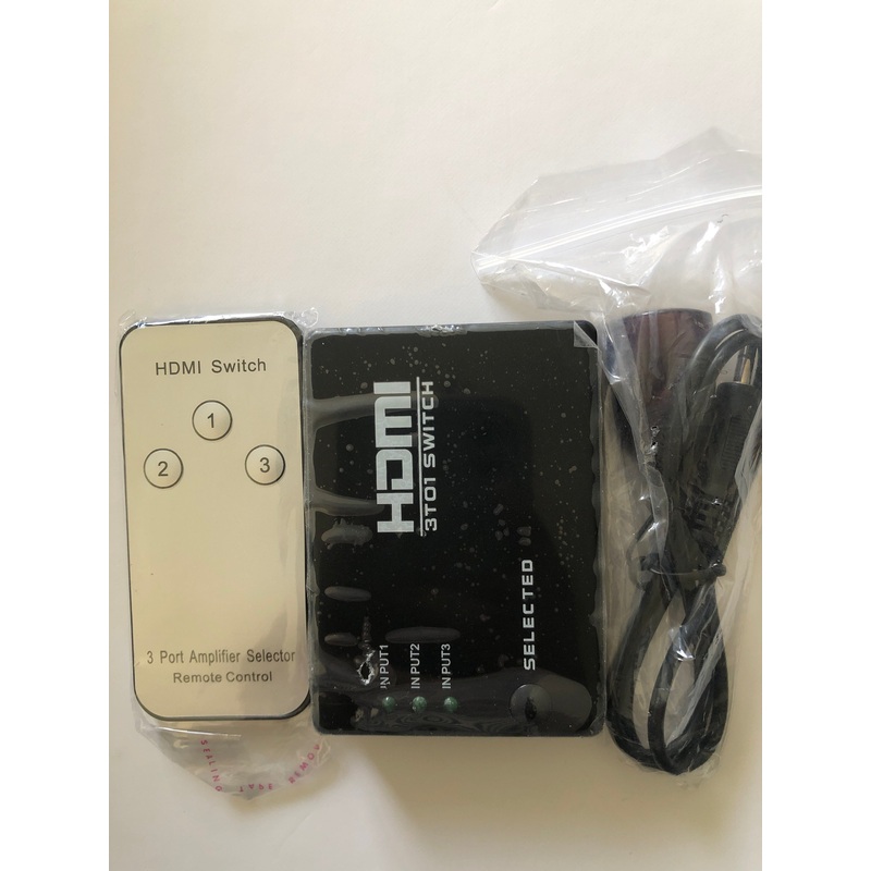 3-Port HDMI Switch with Remote Control