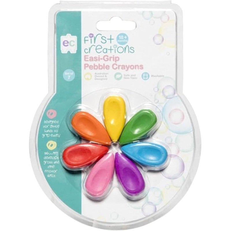 First Creations EASI-Grip Pebble Crayons Set 7