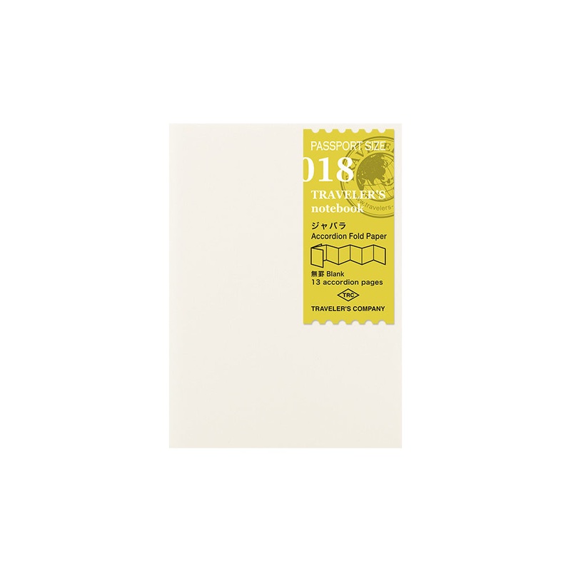TRAVELER’s Passport Size Refill – Accordion Fold Paper – 018