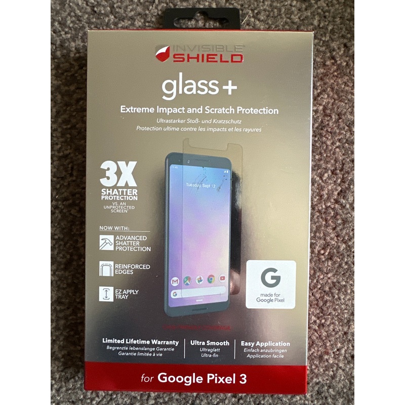 ZAGG InvisibleShield Glass+ Screen Protector for Google Pixel 3