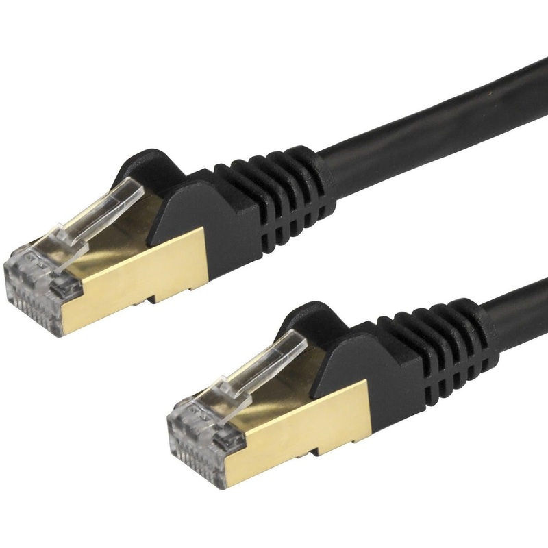 0.5m Black Cat6a Ethernet Cable – STP