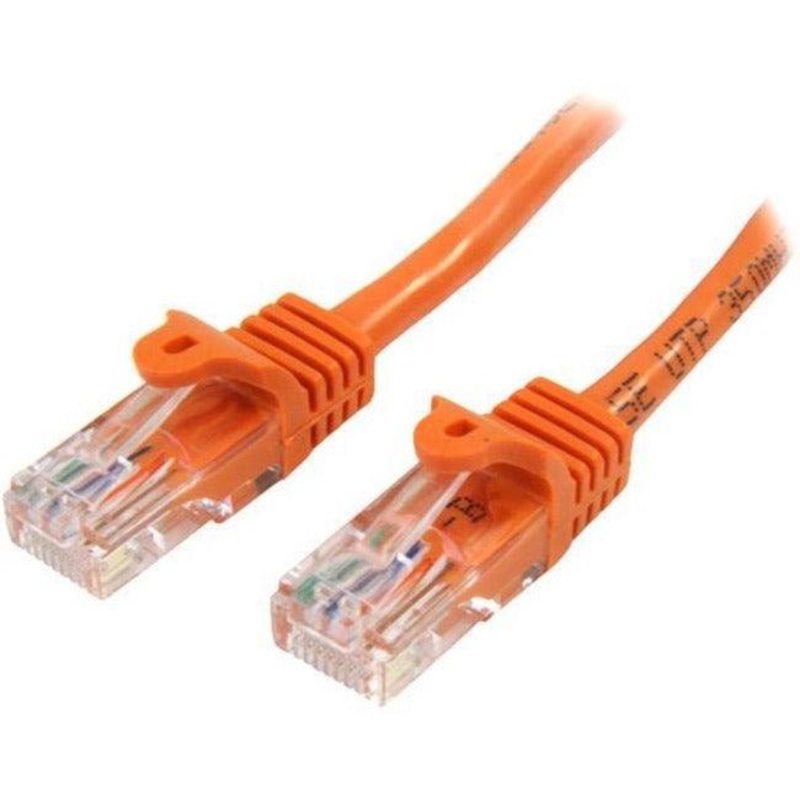 0.5m Orange Snagless Cat5e Patch Cable